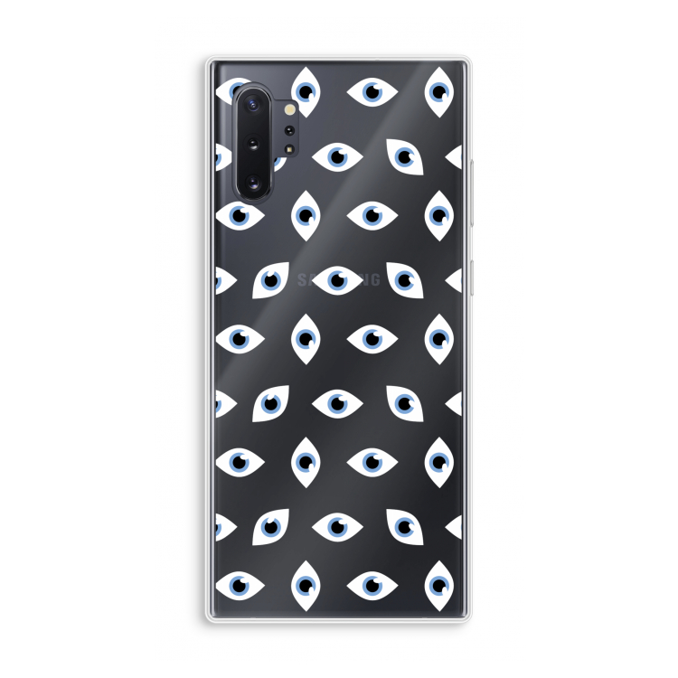Eyes pattern: Samsung Galaxy Note 10 Plus Transparant Hoesje