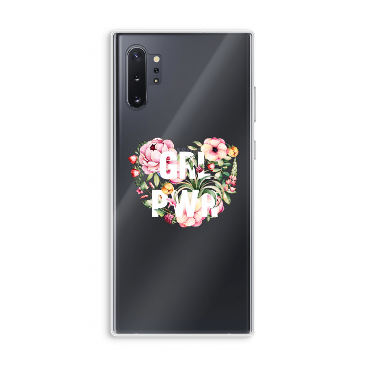 GRL PWR Flower: Samsung Galaxy Note 10 Plus Transparant Hoesje