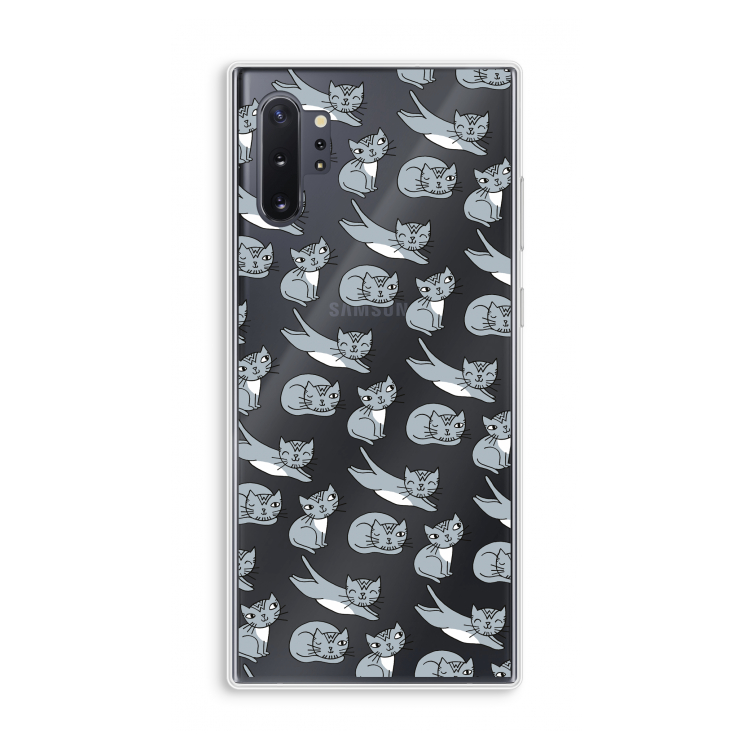 Poezen: Samsung Galaxy Note 10 Plus Transparant Hoesje