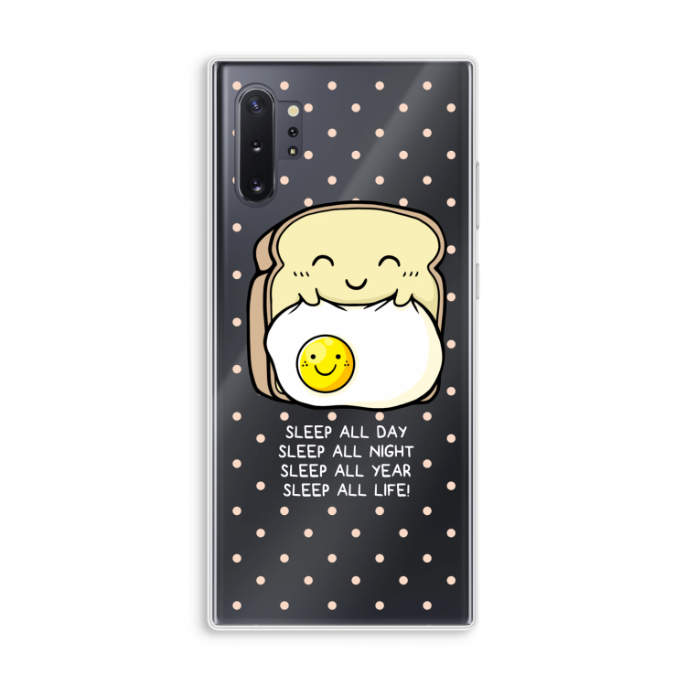 Sleep All Day: Samsung Galaxy Note 10 Plus Transparant Hoesje