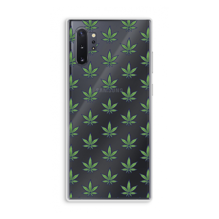 Weed: Samsung Galaxy Note 10 Plus Transparant Hoesje