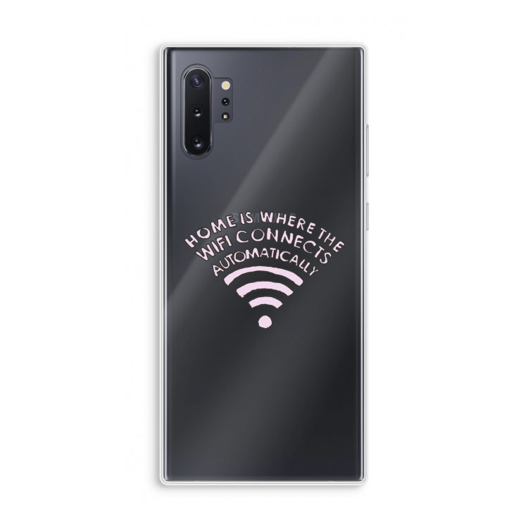 Home Is Where The Wifi Is: Samsung Galaxy Note 10 Plus Transparant Hoesje