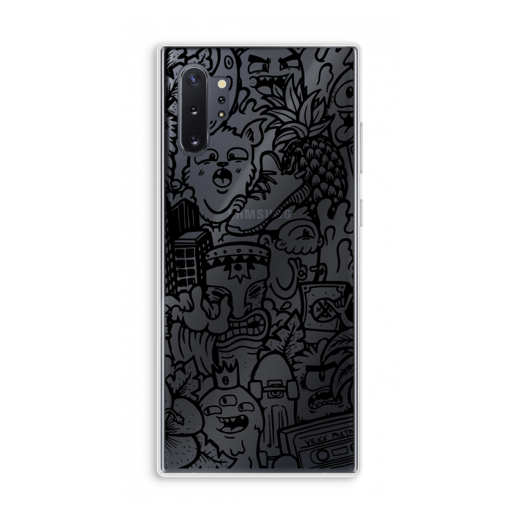 Vexx Black Mixtape: Samsung Galaxy Note 10 Plus Transparant Hoesje