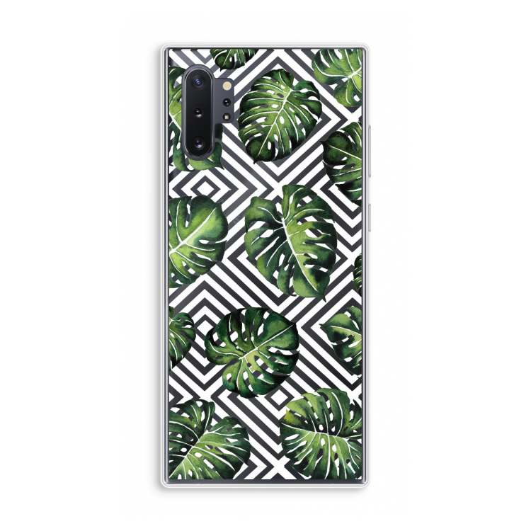 Geometrische jungle: Samsung Galaxy Note 10 Plus Transparant Hoesje