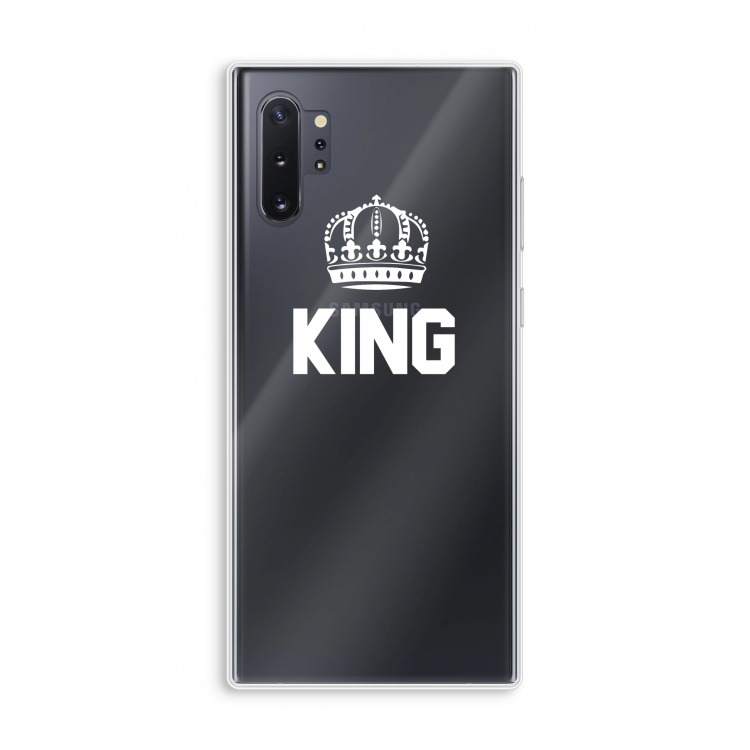 King zwart: Samsung Galaxy Note 10 Plus Transparant Hoesje