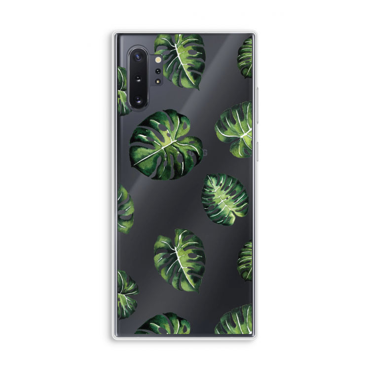 Tropische bladeren: Samsung Galaxy Note 10 Plus Transparant Hoesje