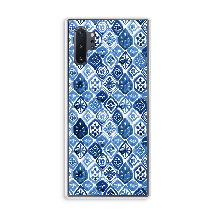 Blauw motief: Samsung Galaxy Note 10 Plus Transparant Hoesje
