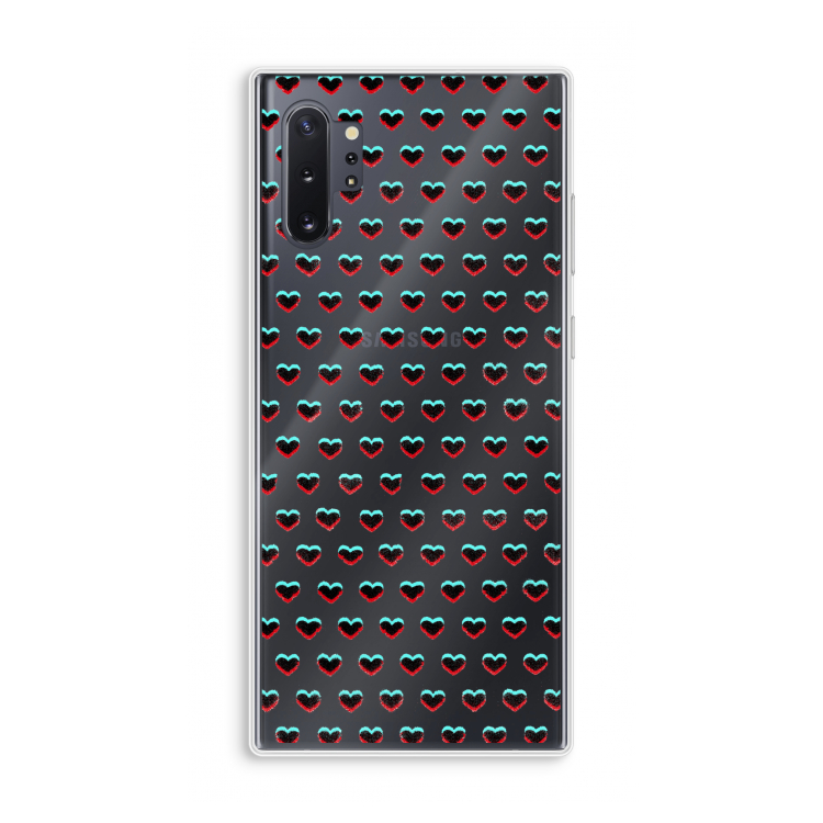 Hartjes: Samsung Galaxy Note 10 Plus Transparant Hoesje