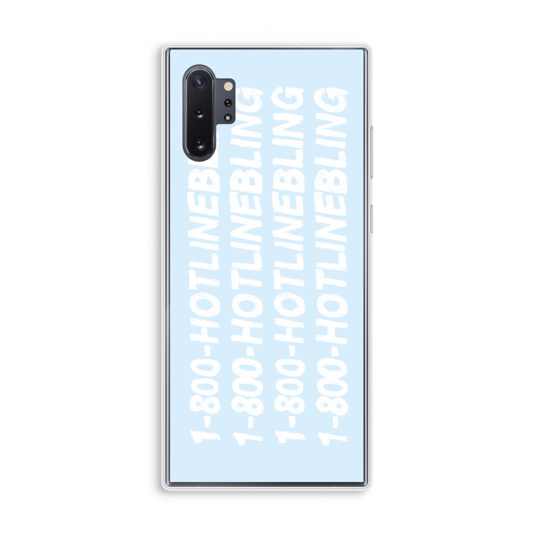 Hotline bling blue: Samsung Galaxy Note 10 Plus Transparant Hoesje