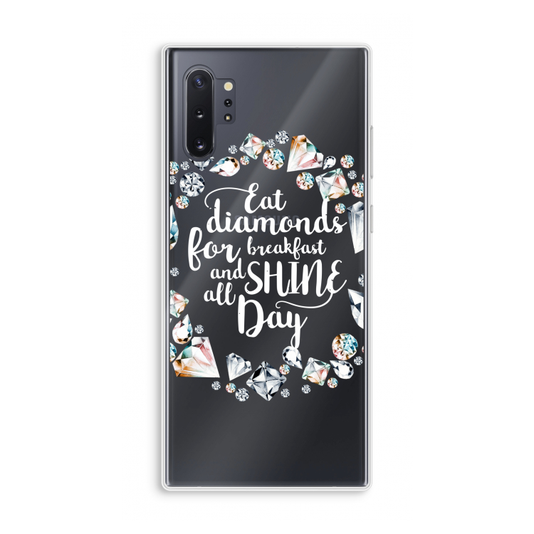 Diamonds: Samsung Galaxy Note 10 Plus Transparant Hoesje