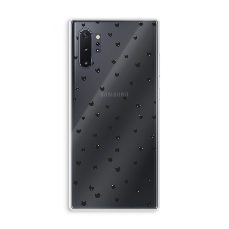 Kleine kattenkopjes: Samsung Galaxy Note 10 Plus Transparant Hoesje