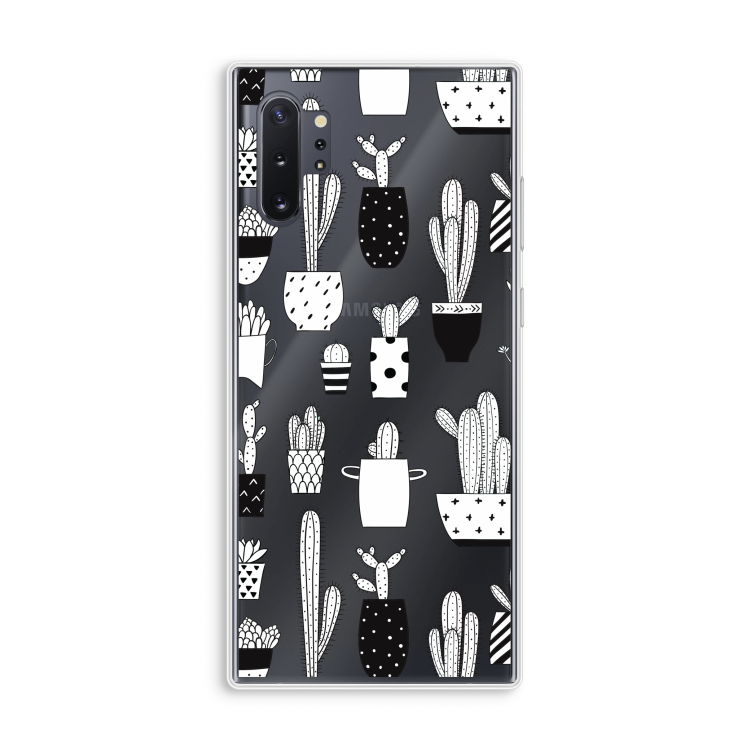 Cactusmotief: Samsung Galaxy Note 10 Plus Transparant Hoesje