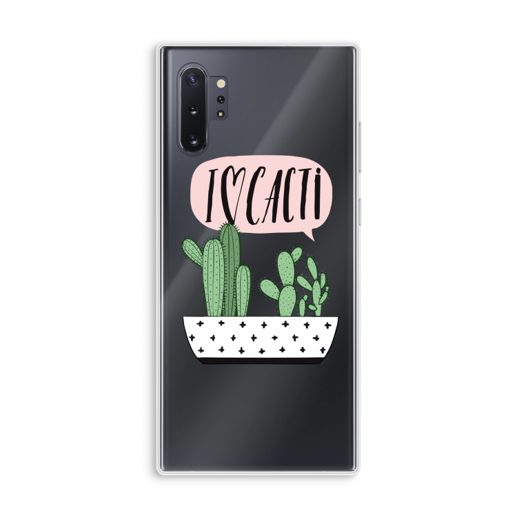 I love cacti: Samsung Galaxy Note 10 Plus Transparant Hoesje