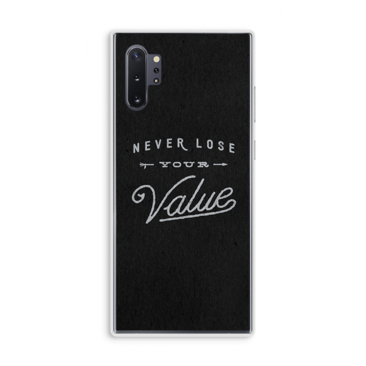 Never lose your value: Samsung Galaxy Note 10 Plus Transparant Hoesje