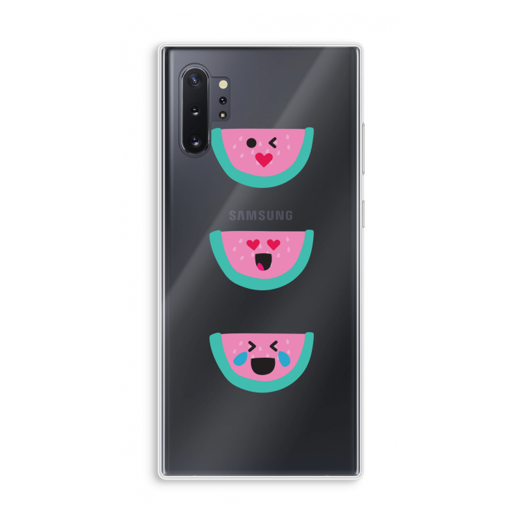 Smiley watermeloen: Samsung Galaxy Note 10 Plus Transparant Hoesje