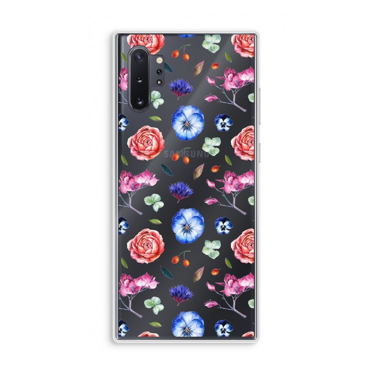 Bloemetjes: Samsung Galaxy Note 10 Plus Transparant Hoesje