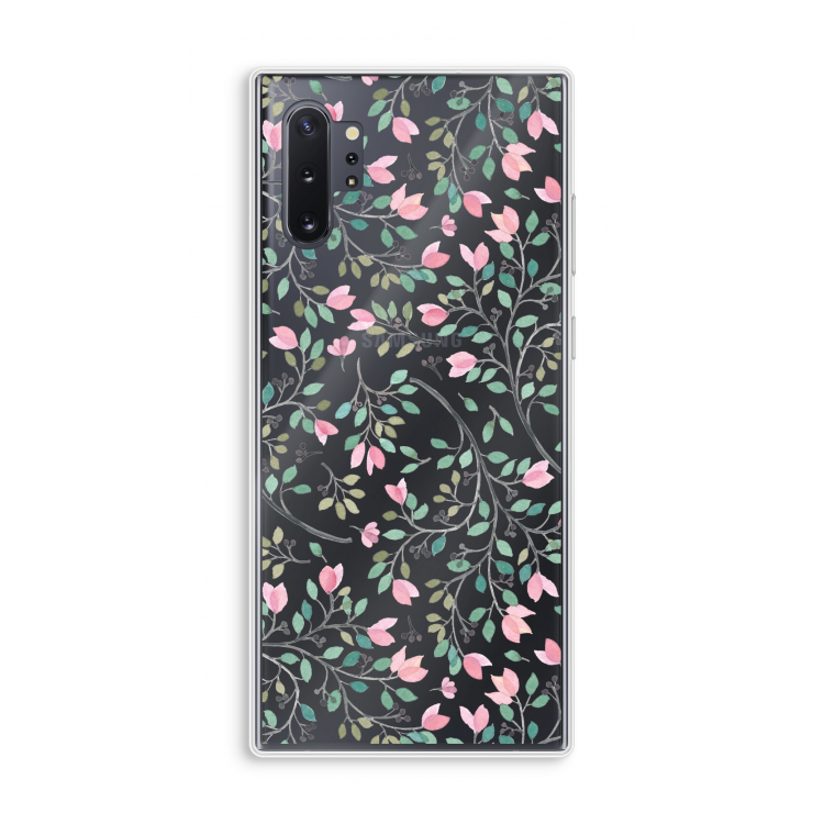 Sierlijke bloemen: Samsung Galaxy Note 10 Plus Transparant Hoesje