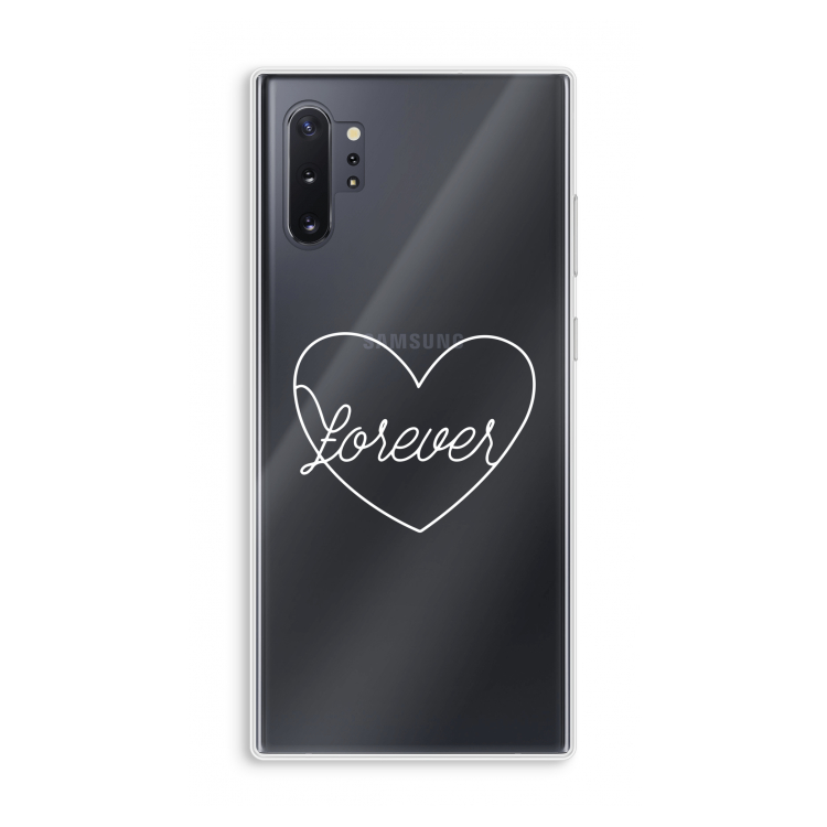 Forever heart pastel: Samsung Galaxy Note 10 Plus Transparant Hoesje