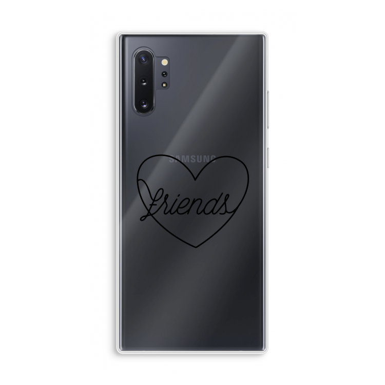 Friends heart black: Samsung Galaxy Note 10 Plus Transparant Hoesje