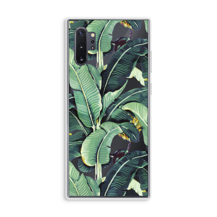 Bananenbladeren: Samsung Galaxy Note 10 Plus Transparant Hoesje