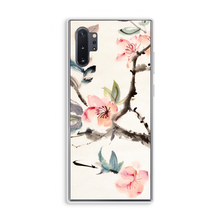 Japanse bloemen: Samsung Galaxy Note 10 Plus Transparant Hoesje