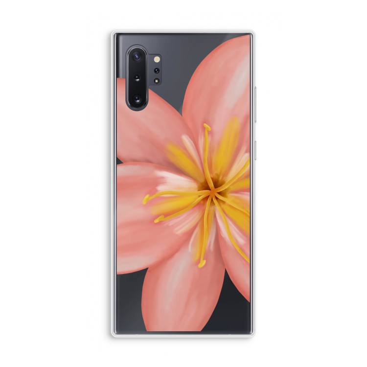 Pink Ellila Flower: Samsung Galaxy Note 10 Plus Transparant Hoesje