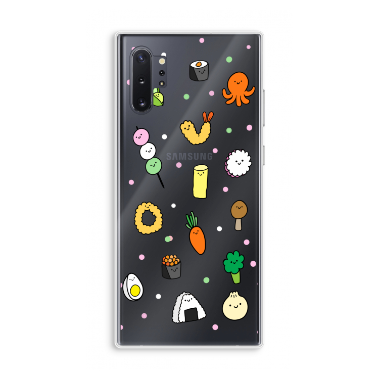 Happy bento friends: Samsung Galaxy Note 10 Plus Transparant Hoesje