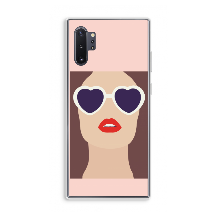 Red lips: Samsung Galaxy Note 10 Plus Transparant Hoesje