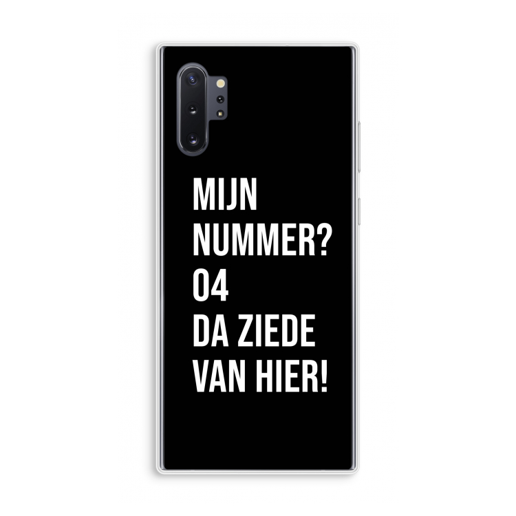 Da ziede van hier - Zwart: Samsung Galaxy Note 10 Plus Transparant Hoesje