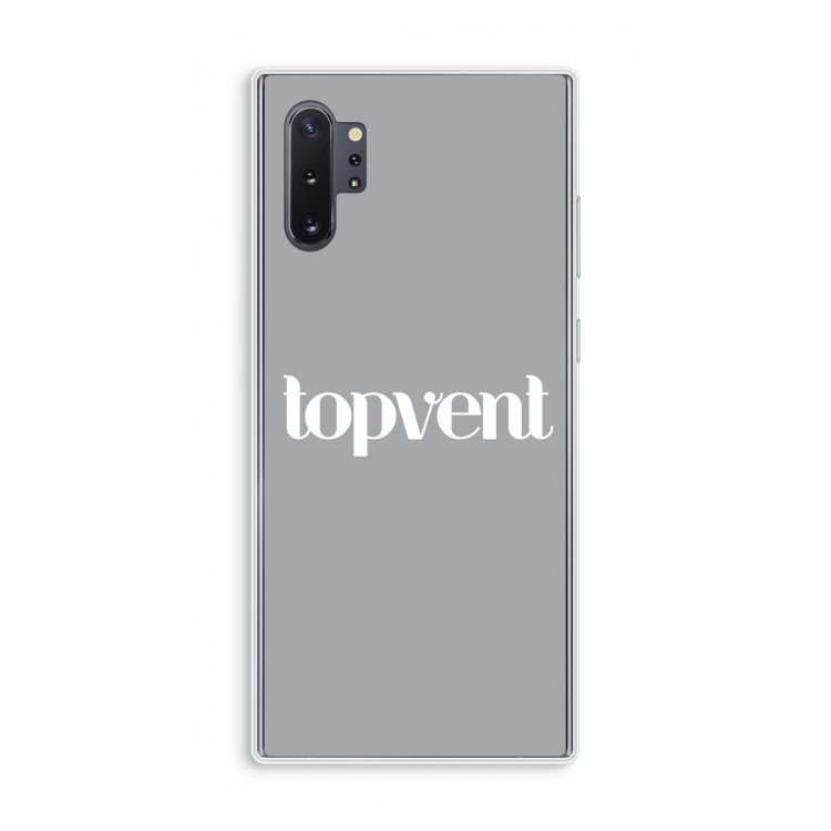 Topvent Grijs Wit: Samsung Galaxy Note 10 Plus Transparant Hoesje