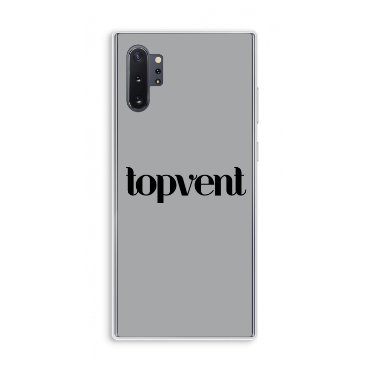Topvent Grijs Zwart: Samsung Galaxy Note 10 Plus Transparant Hoesje