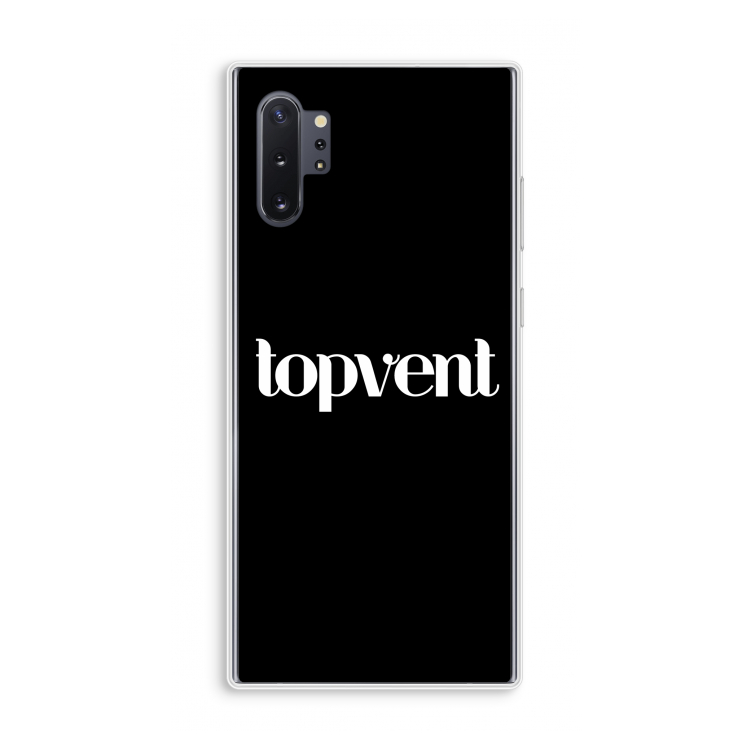 Topvent Zwart: Samsung Galaxy Note 10 Plus Transparant Hoesje