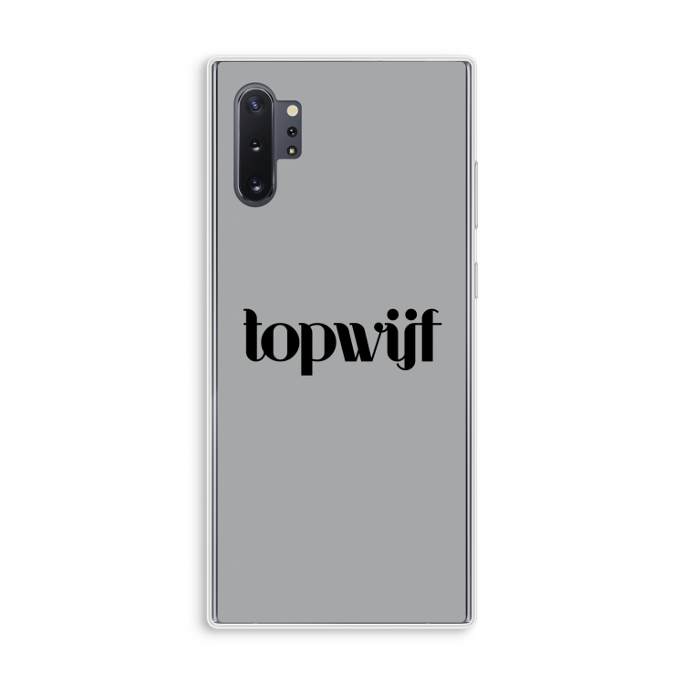 Topwijf Grijs Zwart: Samsung Galaxy Note 10 Plus Transparant Hoesje