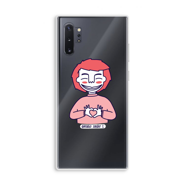 Hartje: Samsung Galaxy Note 10 Plus Transparant Hoesje