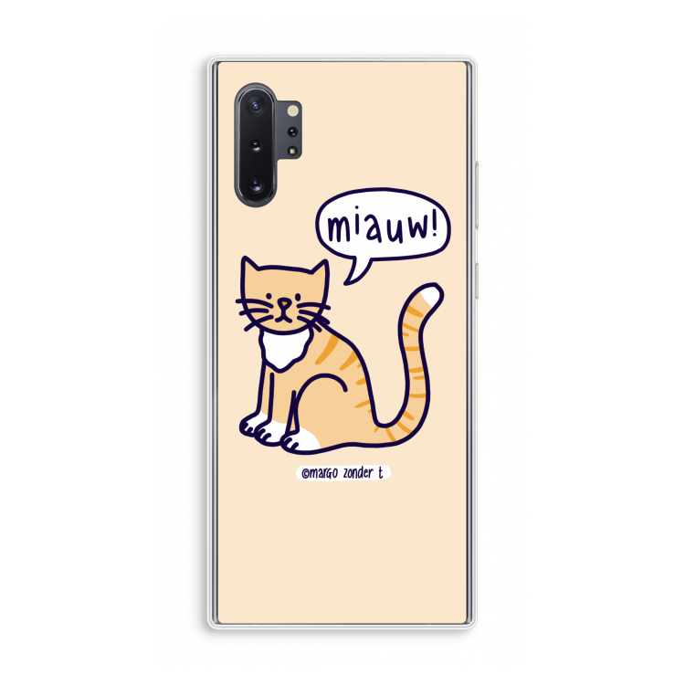Miauw: Samsung Galaxy Note 10 Plus Transparant Hoesje