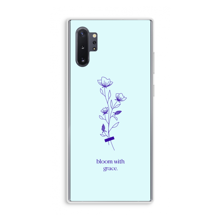 Bloom with grace: Samsung Galaxy Note 10 Plus Transparant Hoesje