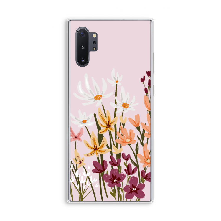 Painted wildflowers: Samsung Galaxy Note 10 Plus Transparant Hoesje