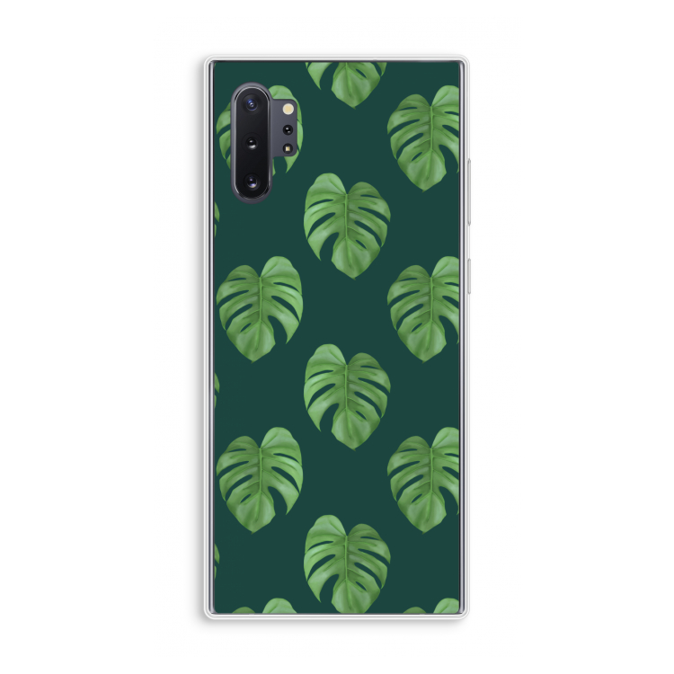 Monstera leaves: Samsung Galaxy Note 10 Plus Transparant Hoesje