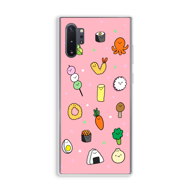 Happy bento friends: Samsung Galaxy Note 10 Plus Transparant Hoesje