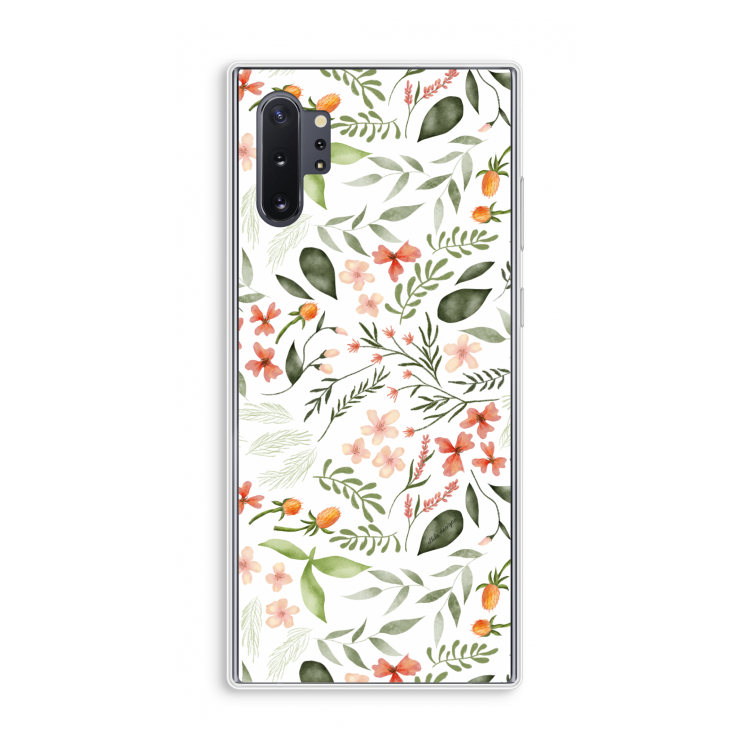 Sweet little flowers: Samsung Galaxy Note 10 Plus Transparant Hoesje