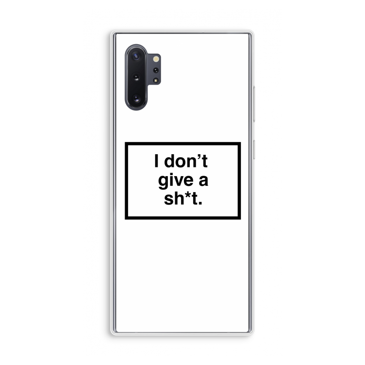 Don't give a shit: Samsung Galaxy Note 10 Plus Transparant Hoesje