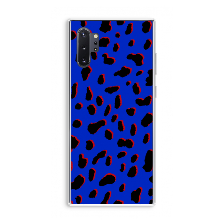 Blue Leopard: Samsung Galaxy Note 10 Plus Transparant Hoesje