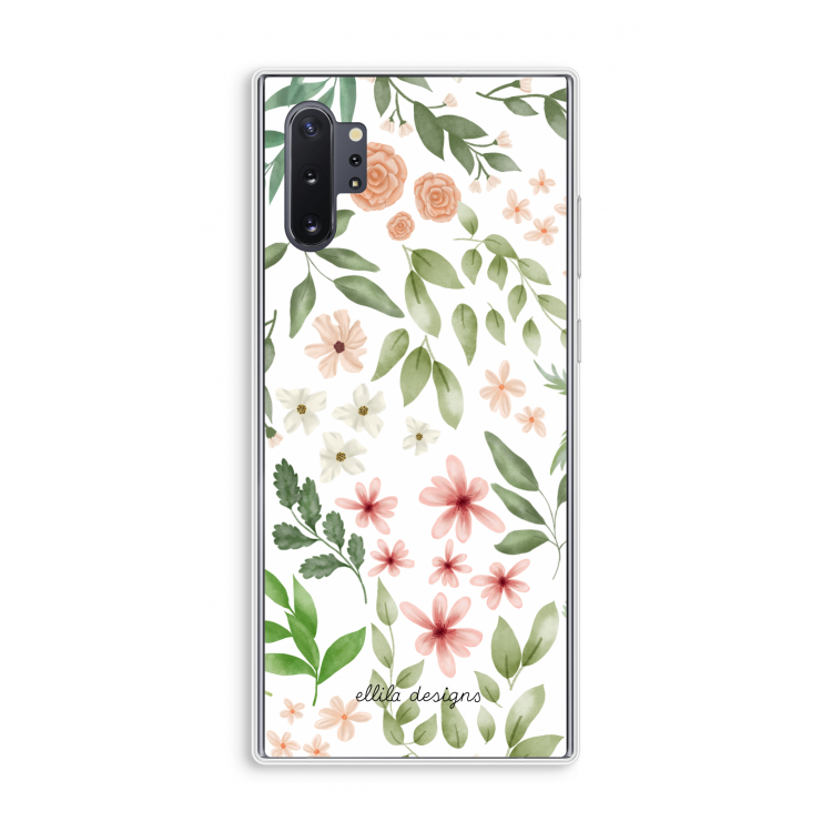 Botanical sweet flower heaven: Samsung Galaxy Note 10 Plus Transparant Hoesje