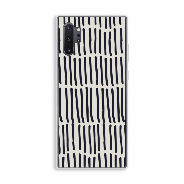Moroccan stripes: Samsung Galaxy Note 10 Plus Transparant Hoesje