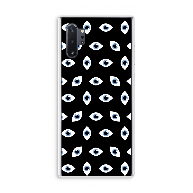 Eyes pattern: Samsung Galaxy Note 10 Plus Transparant Hoesje