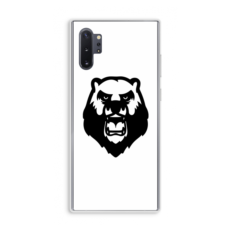 Angry Bear (white): Samsung Galaxy Note 10 Plus Transparant Hoesje