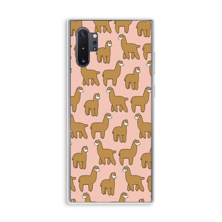 Alpacas: Samsung Galaxy Note 10 Plus Transparant Hoesje