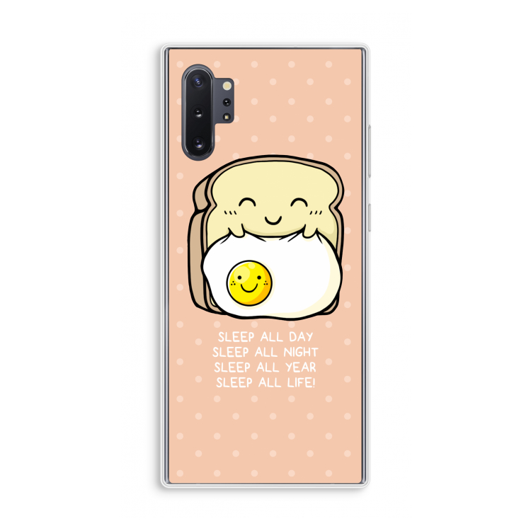 Sleep All Day: Samsung Galaxy Note 10 Plus Transparant Hoesje