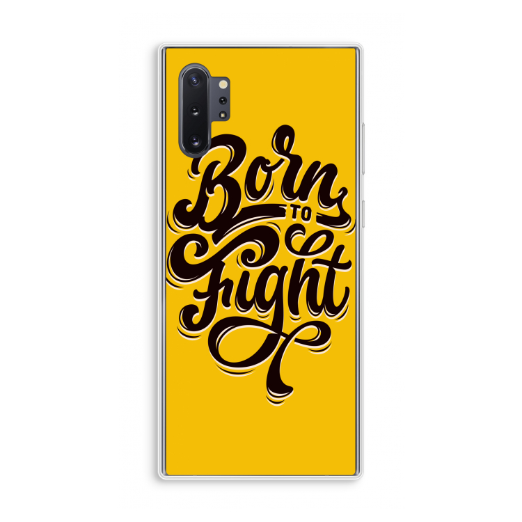 Born to Fight: Samsung Galaxy Note 10 Plus Transparant Hoesje