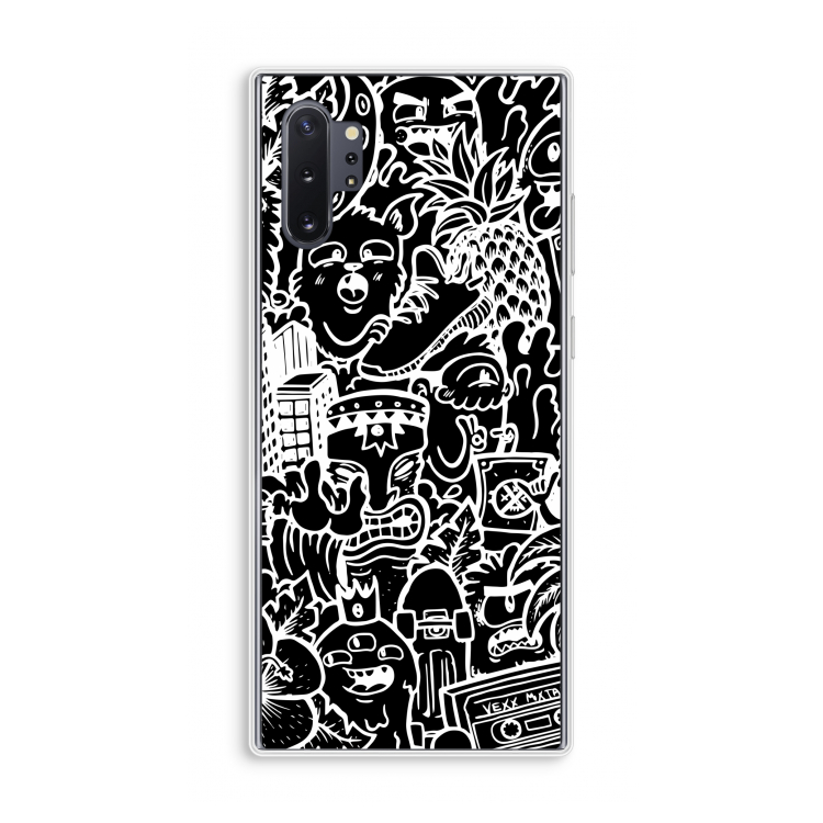 Vexx Black Mixtape: Samsung Galaxy Note 10 Plus Transparant Hoesje